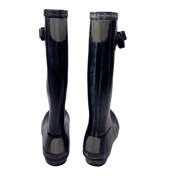 Hunter Black Tall Rain Boots - Picture 4 of 5